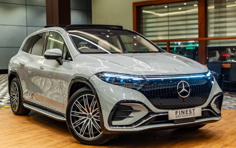 The exterior view of the 2024 Mercedes-Benz EQS 450 SUV