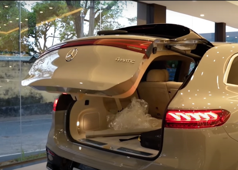 The boot space of the 2024 Mercedes-Benz EQS 450 SUV