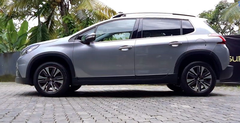 The side profile of the Peugeot 2008 first generation SUV