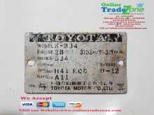 Toyota Land Cruiser Bj40 DATA Vin Plate ID Tag [ Body Identification Data Plate ]